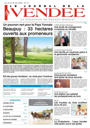 Journal de la Vendée n°51 - du 15 au 28 mai 2006