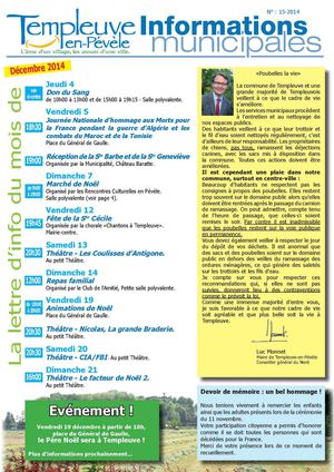 Informations municipales de Templeuve - N°15-2014