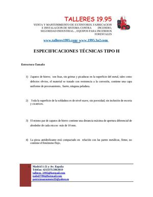 Especificaciones Trepadoras En Español