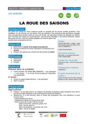 Activité La Roue Des Saisons