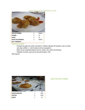 Recetario De Gastronomía