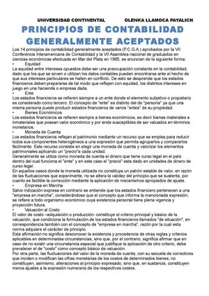 Documento Principios De Contabilidad