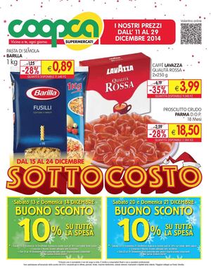 Coopca Supermercati, 11-29 Dicembre 2014