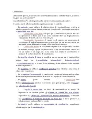 Lectura De Coordinación