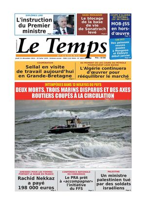 Le Temps d'Algérie Edition du Jeudi 11 Décembre 2014
