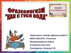 Как с гуся вода