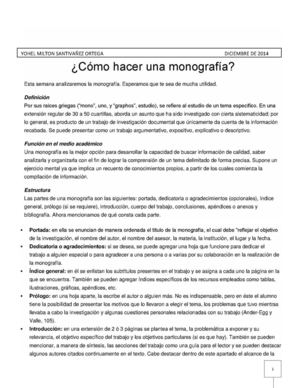Cómo Hacer Una Monografía