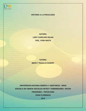 Historia De La Psicología
