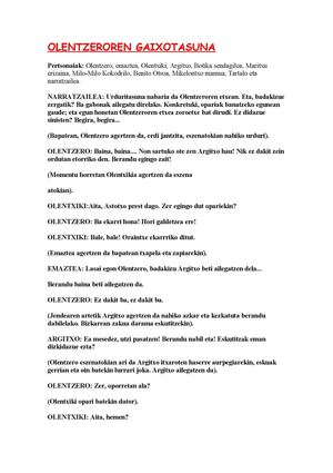 Olentzeroren Gaixotasuna 2014