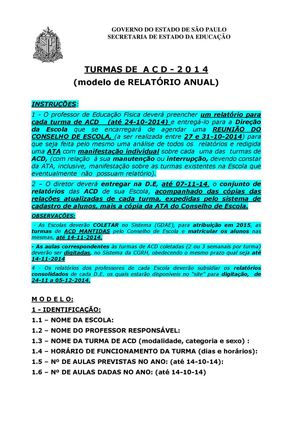 Modelo Relatório ACD