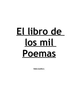 El Libro De Los Mil Poemas