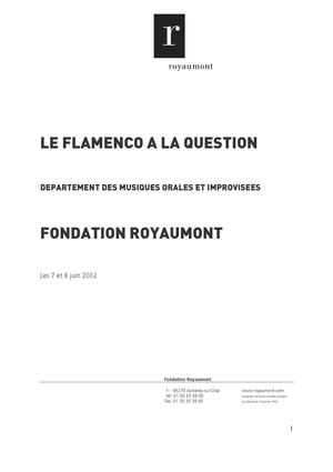 Colloque : Le Flamenco à la question | 2