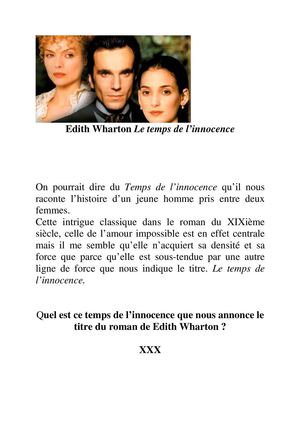 5 Edith Wharton Le Temps De L'innocence