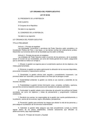 Ley Organica Del Poder Ejecutivo