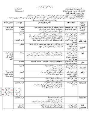 مذكرات اللغة العربية السنة الاولى ابتدائي