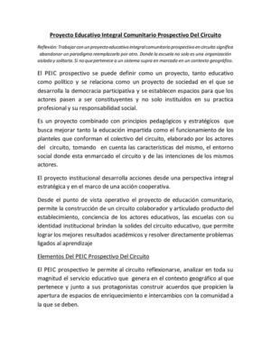 Proyecto Educativo Integral Comunitario Prospectivo Del Circuito