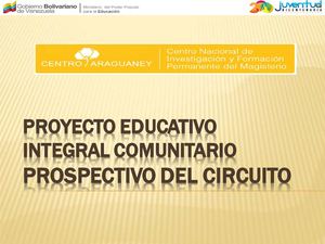 Proyecto Educativo Integral Comunitario Prospectivo Del Circuito1