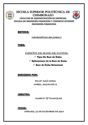 Diseño de Base De Datos