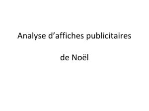 Analyse p’affiches Publicitaires