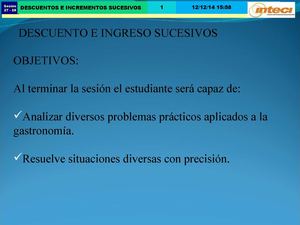 SESION 27 28 Descuento E Incremento Suceivos