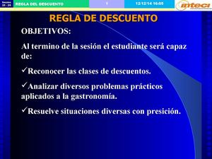 Sesión 34 35 Regla Del Descuento