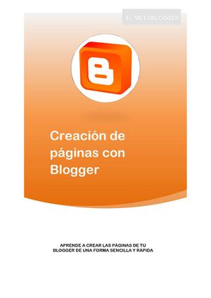Creación De Páginas En Blogger