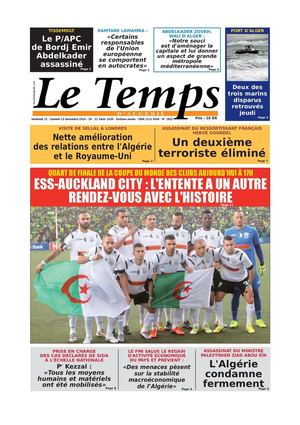 Le Temps d'Algérie Edition du Samedi 13 Décembre 2014