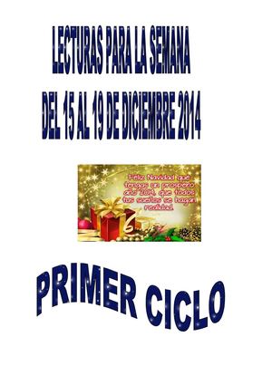 Semana 15 Al 19 De Diciembre Primer Ciclo