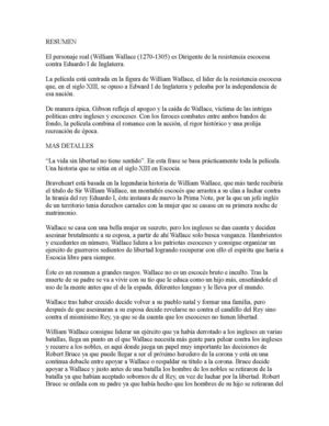 Resumen Corazon Valiente