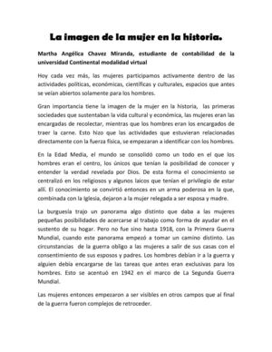 La Imagen De La Mujer En La Historia