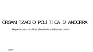 Organització Política D’andorra