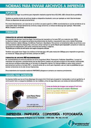 Normas Para Enviar A Imprenta