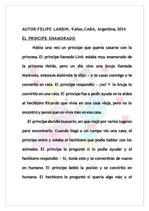 EL PRINCIPE ENAMORADO  Autor  FELIPE LANDIN