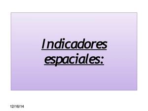 Indicadores Espaciales