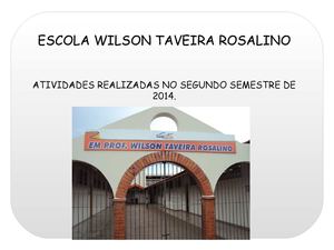 Webfólio Escola Wilson Taveira Rosalino