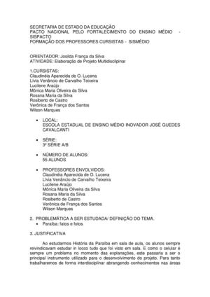 Elaboração Do Projeto Multidisciplinar