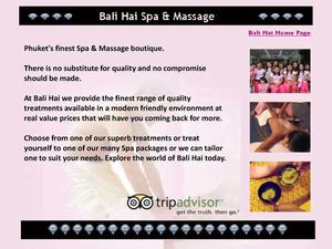 Bali Hai Spa & Massage in Phuket - Thailand