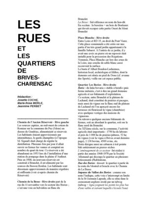 Les Rues Et Les Quartiers De Brives