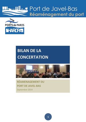 Bilan De La Concertation Port De Javel Bas Septembre 2014