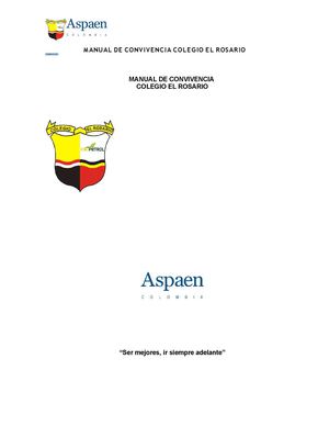 Manual De Convivencia Colegio El Rosario