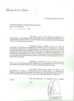 Colegio Agropecuario de Realicó perticipó en Senadores Por Un Día