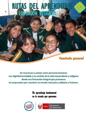 Rutas Del Aprendizaje Educación Religiosa
