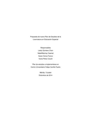 Plan De Estudio De La Licenciatura En Educación Especial