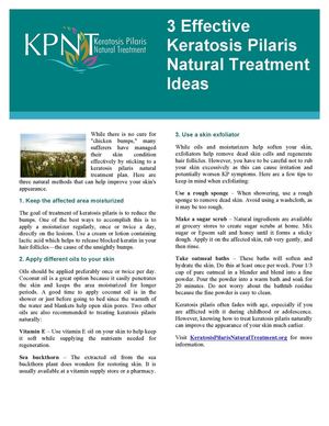 3 Effective Keratosis Pilaris Natural Treatment Ideas
