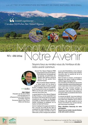 Lettre N°1 Projet Parc Ventoux Smaemv