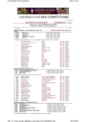 Resultats 14 12 14 Cross St Leu D Esserent
