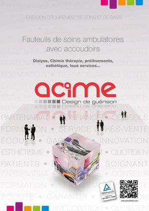 Acime Frame Brochure Gamme Fauteuil de Soin Ambulatoire avec Accoudoirs