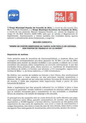 2014 12 16 Moción ALCOA Conjunta PP PSOE
