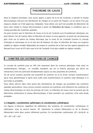 Etudier des cas avec leTheoreme De Gauss