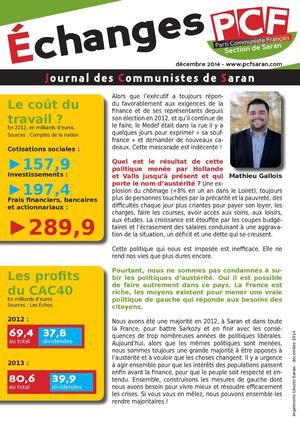 Echanges Decembre 2014